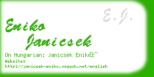 eniko janicsek business card